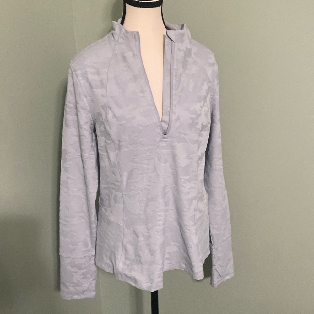 Ladies Spyder 3/4 zip running shirt.